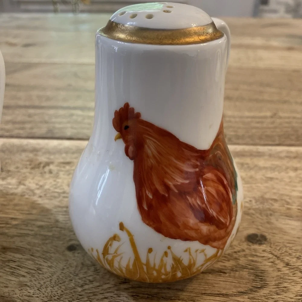 VTG Rooster & Hen-Chickens Salt & Pepper Shakers SPINNER 5